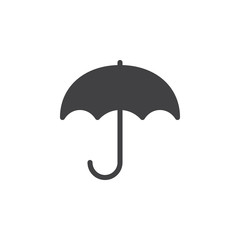 Umbrella icon vector, filled flat sign, solid pictogram isolated on white. Keep dry symbol, logo illustration