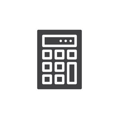 Calculator icon vector, filled flat sign, solid pictogram isolated on white. Symbol, logo illustration