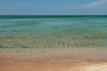 tropical beach with turquoise water