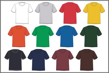 Graphics t-shirt template colorful, vector. - obrazy, fototapety, plakaty