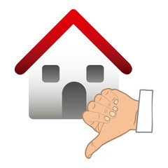 buying house for family icon, vector illustration design