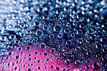 Water drops on the surface