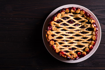 Homemade cherry pie
