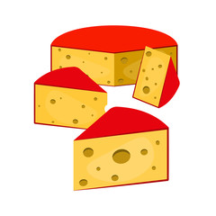 Cheese icon on white background