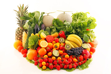 新鮮な野菜と果物　
