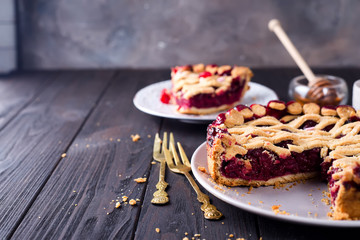 Homemade cherry pie