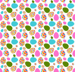 Beautiful Easter Egg Seamless Pattern Background Vector Illustra