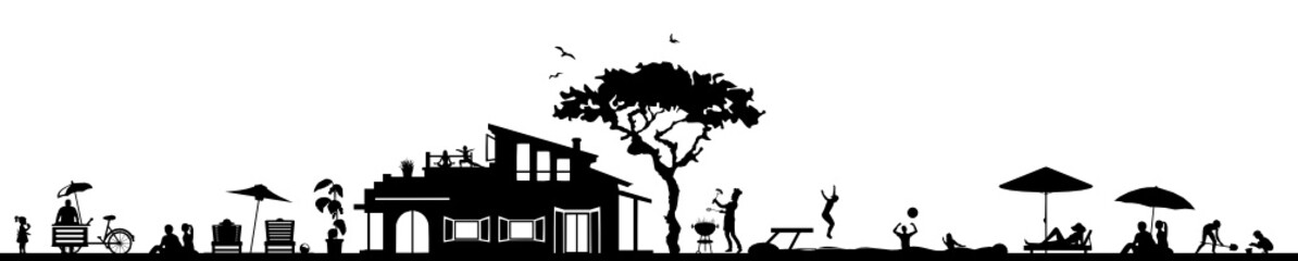 Silhouette Finca mit Pool