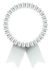 Single Silver Award Badge Ribbon