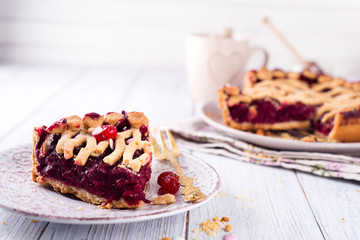 Homemade cherry pie