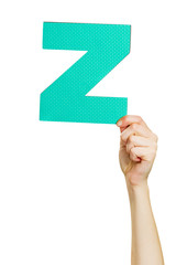 Hände halten Buchstaben - Z