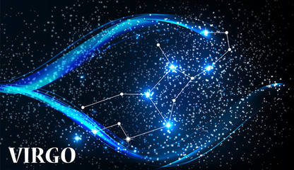 Symbol Virgo Zodiac Sign. Vector Illustration.