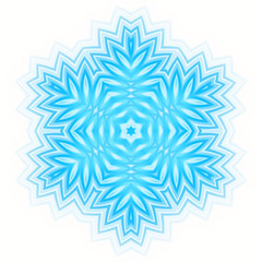 Abstract blue shape like a snowflake