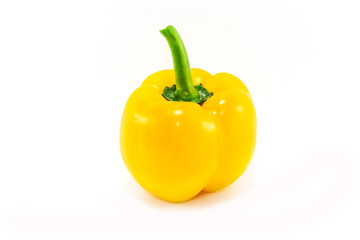 sweet yellow pepper isolated on white background