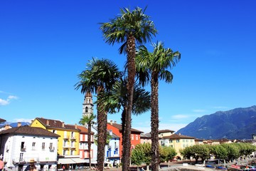 Fototapeta na wymiar Ascona Seepromenade