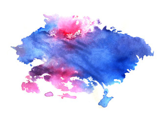 Abstract watercolor background. Bright blot.