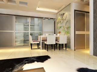 3d rendering of home interior.