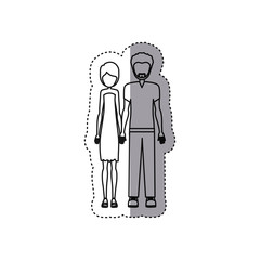 people couple together icon image, vector illustration