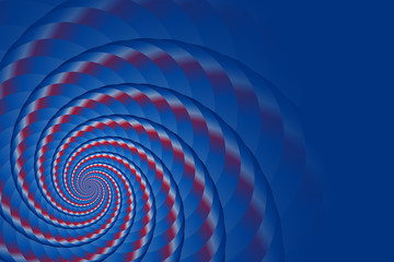 Twisted tricolor french, english or american flag related abstract background