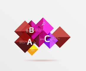 Square geometric abstract background