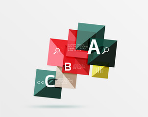 Square geometric abstract background