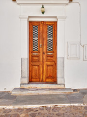 Greece, vintage wooden door