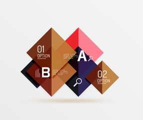 Geometric abstract background with option infographic