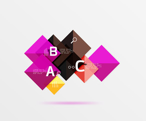 Geometric abstract background with option infographic