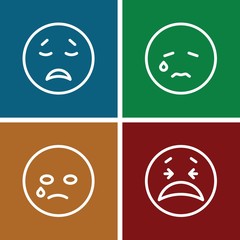 Set of 4 sorry outline icons