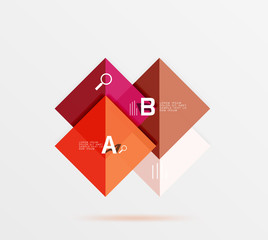 Geometric square and triangle template