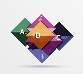 Geometric square and triangle template