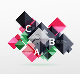 Modern square composition, abstract banner