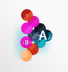 Vector circle bubbles modern geometric background