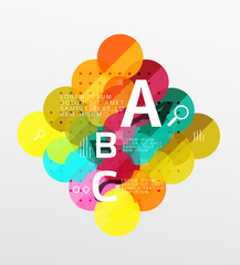 Colorful glossy circle infographics