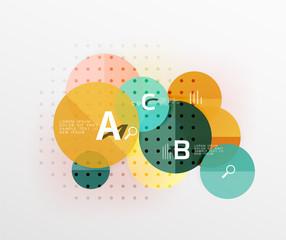 Colorful glossy circle infographics