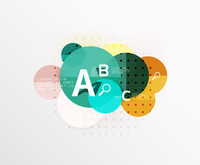 Circle modern geometry infographic background