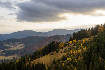 Golden autumn in the mountains