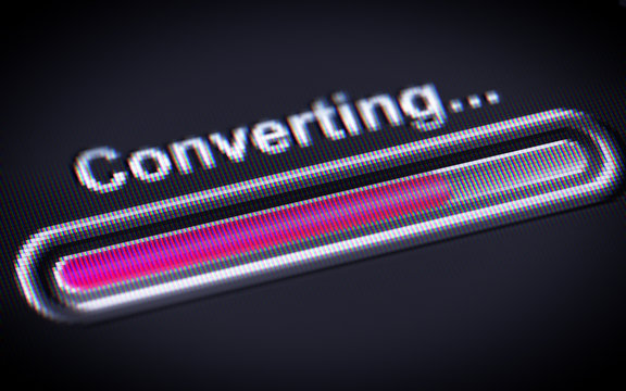 Process of Converting on a screen.