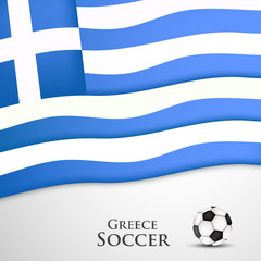 Naklejka premium Illustration of Greece flag participating in soccer tournament