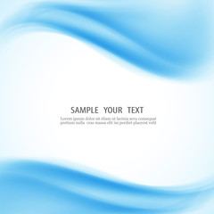 Vector abstract blue waves background