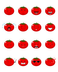 Sixteen tomatoes emojis