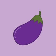 Eggplant Vector Illustration Clip Art