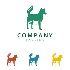 Dog and Cat Pet Logo Illustration