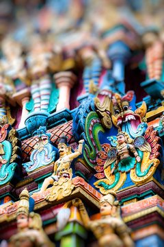 Details of Meenakshi Temple - one of the biggest and oldest temple in Madurai, India.