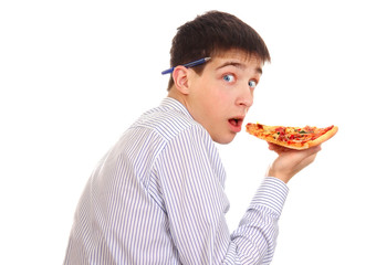 Young Man with a Pizza