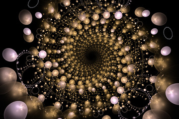 Fractal art background for creative design. Abstract fractal. Decoration for wallpaper desktop, poster, cover booklet, card. Psychedelic. Print for clothes, t-shirt. Magic graphics.