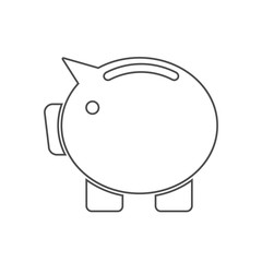 Piggy bank outline icon