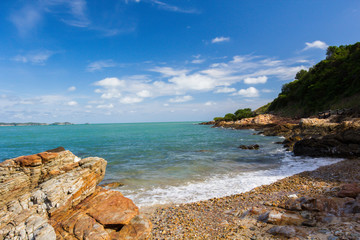 Landscape sand and rock beach