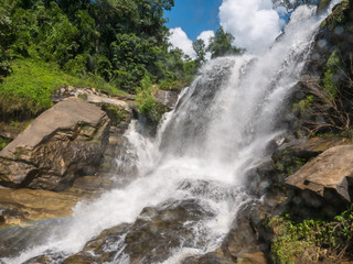 Fototapeta na wymiar Mae Klang waterfall, Doi Inthanon national park, Chiang Mai, Thailand