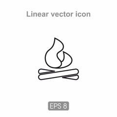 Icon wood-burning fire